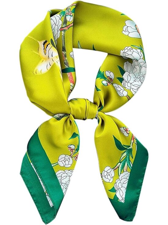 Satin Bandanas Head A10 Green Scarf Women Lightweight Silk Hair Wrap Sleep Scarf - Picture 1 of 6